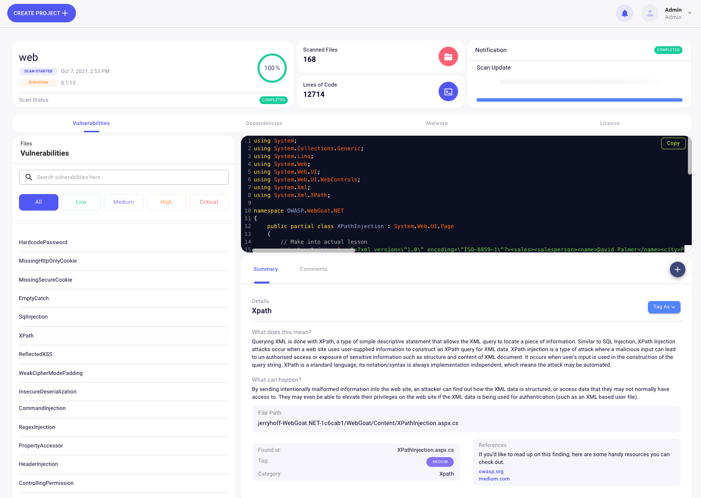application-security-dashboard